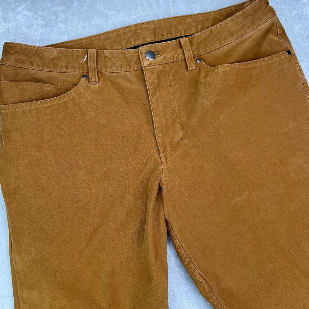 Lululemon Utilitech ABC Pants Mens 34 Burnt Caramel Slim Fit Office Work Denim